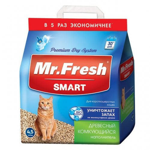 Mr.Fresh Наполнитель для короткошерстных кошек