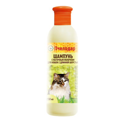 Пчелодар Шампунь с маточным молочком для длинношерстных кошек