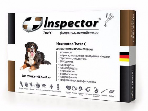 Inspector капли от внешних и внутренних паразитов для собак 40-60кг