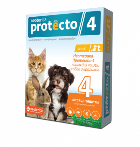 Neoterica Protecto капли для кошек и собак до 4кг