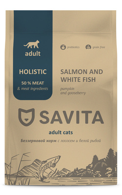 Savita Cat Лосось и Белая Рыба