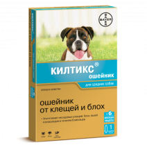 Bayer Килтикс ошейник от клещей и блох для собак средних пород