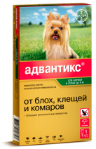 Bayer Адвантикс капли от блох, клещей и комаров для щенков и собак до 4кг
