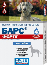 Барс Форте Капли для собак инсектоакарицидные