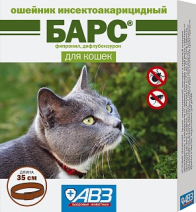 Барс Ошейник для кошек инсектоакарицидный