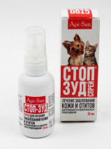 Стоп-Зуд спрей при аллергии и дерматитах для собак и кошек