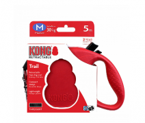 Kong Trail M Рулетка для собак до 30 кг лента 5м красная