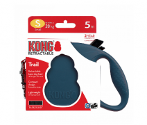 Kong Trail M Рулетка для собак до 30 кг лента 5м синяя
