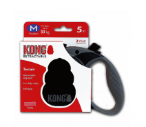 Kong Terrain M Рулетка для собак до 30 кг лента 5м черная